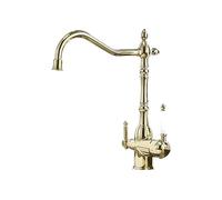 GGYTMQL Robinet de mélange de mélange en or de cuisine de cuisine robinet de grue de cuisine tournante chaude et froide à 360 degrés avec fonction de purification de l'eau (or a)