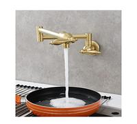 GGYTMQL Robinet de remplissage de casserole répandu, robinet de pliage pliant de pliage à pliage en laiton de cuisine commerciale murale,