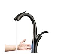 GGYTMQL Robinets de bassin noir mélangeur de bassin de bain robinet navire de salle de bain lavabo à eau mélangeur à eau appuyer sur le mélangeur d'eau chaude et à eau froide en or rose (or rose)