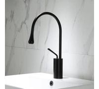 GGYTMQL Robinets de bassin noir mélangeur de bassin de bain robinet navire de salle de bain lavabo à eau mélangeur à eau appuyer sur le mélangeur d'eau chaude et à eau froide en or rose (or rose)