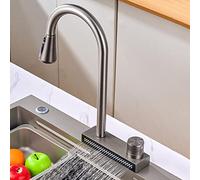 GGYTMQL Robinets de cuisine avec pulvérisation à traction, mélangeur de cuisine mélangeur robinet en acier inoxydable pivotant le mode de douche à eau chaude multifonction Tire de la cuisine