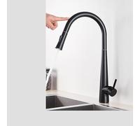 GGYTMQL Robinets de cuisine en or broussés Contrôle de robinet inductif Smart Touch Faucet Kitcheur Cuisine Black White Kitchen Faucets (Color-Sensor-White)