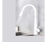 GGYTMQL Robinets de cuisine en or broussés Contrôle de robinet inductif Smart Touch Faucet Kitcheur Cuisine Black White Kitchen Faucets (Color-Sensor-White)