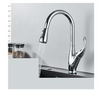 GGYTMQL Robinets de cuisine en or broussés Contrôle de robinet inductif Smart Touch Faucet Kitcheur Cuisine Black White Kitchen Faucets (Color-Sensor-White)