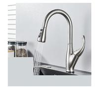 GGYTMQL Robinets de cuisine en or broussés Contrôle de robinet inductif Smart Touch Faucet Kitcheur Cuisine Black White Kitchen Faucets (Color-Sensor-White)