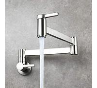 GGYTMQL Robinets, robinets pour le remplissage de cuisine de cuisine monté mural, robinet d'eau froide papée multifonctionnelle à eau à eau à double poignée, robinet de cuisine swinksden de