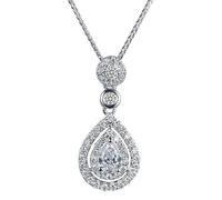 GGYTMQL Rose Drop Drop Diamond Pendant Wedding Pendentid Colliers pour femmes bijoux fabriqués en Chine