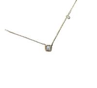 GGYTMQL S Collier de pendentif carré vert placage pour femmes cadeaux de bijoux de mariage faits en Chine