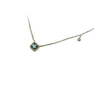 GGYTMQL S Collier de pendentif carré vert placage pour femmes cadeaux de bijoux de mariage faits en Chine