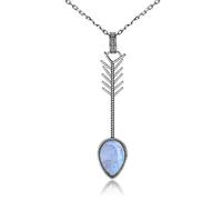 GGYTMQL s collier pendentif Forme de poire 9x13,0 mm Natural Moonstone Blue Sandstone Collier de bijoux pour femmes Fabriqué en Chine