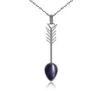 GGYTMQL s collier pendentif Forme de poire 9x13,0 mm Natural Moonstone Blue Sandstone Collier de bijoux pour femmes Fabriqué en Chine