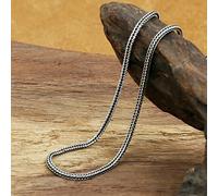 GGYTMQL S925 Collier Silver Men's, 2 mm Collier Silver Chain rétro Fashion Clicule chaîne de stail Chain de bijoux pour hommes 80 cm (70 cm)