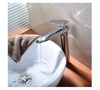 GGYTMQL Salle de Bain Blanche et Or Salle de Bain Chaude et Froid Salle de Salle de Bain lavabo Basin Basin Tap Lavabo (Chrome Long)