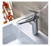 GGYTMQL Salle de Bain Blanche et Or Salle de Bain Chaude et Froid Salle de Salle de Bain lavabo Basin Basin Tap Lavabo (Chrome Long)