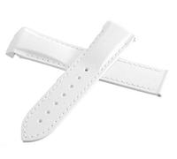 GGYTMQL Sangle de bande de montre en caoutchouc blanche de 20 mm pour hommes Omega
