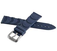 GGYTMQL Sangle de bande de montre en caoutchouc bleu de 24 mm de Locman avec boucle argentée