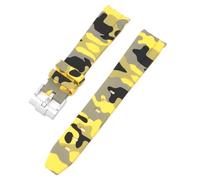 GGYTMQL Sangle de camouflage pour Omega pour Swatch Moonswatch End Ext End Silicone Rubber Bracelet Men Femme Sport Watch Band Accessoires 20 mm