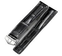 GGYTMQL Sangle de Crocodile personnalisée pour Les Bandes de Surveillance de Montre Autavia Strap