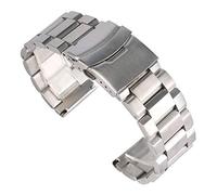 GGYTMQL Sangle de montre 18/20/22/22 mm Silver Solid Link Band Watch Band Bracelet Remplacement en acier inoxydable Bracelet de montre réglable