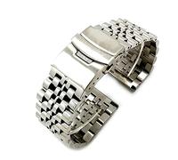 GGYTMQL Sangle de montre 20 mm 22 mm sept perles à libération rapide STRAPE DE REMPLACEMENT D'ACIER MÉTALESS
