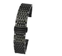 GGYTMQL Sangle de montre à extrémité incurvée 18 mm 19 20 mm 21 mm 22 mm Band de bracelet Bande de surveillance en acier inoxydable