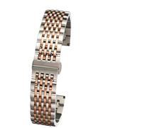 GGYTMQL Sangle de montre à extrémité incurvée 18 mm 19 20 mm 21 mm 22 mm Band de bracelet Bande de surveillance en acier inoxydable