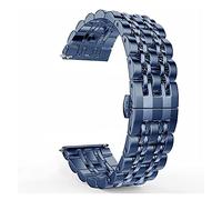 GGYTMQL Sangle de Montre adaptée à la Sangle de Bracelet en métal de Montre Intelligente, adaptée à 20 mm, 22 mm Brotte en Acier Inoxydable Interchangeable / 20 mm/Argent Noir