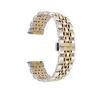 GGYTMQL Sangle de Montre adaptée à la Sangle de Bracelet en métal de Montre Intelligente, adaptée à 20 mm, 22 mm Brotte en Acier Inoxydable Interchangeable / 20 mm/Argent Noir
