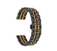 GGYTMQL Sangle de Montre adaptée à la Sangle de Bracelet en métal de Montre Intelligente, adaptée à 20 mm, 22 mm Brotte en Acier Inoxydable Interchangeable / 20 mm/Argent Noir