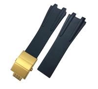 GGYTMQL Sangle de montre en caoutchouc en silicone de 26 mm pour Athènes Ulysse Nardin Black Black Sport Bandandes de montre imperméables