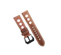 GGYTMQL Sangle de montre en cuir authentique vintage 20 mm 22 mm 24 mm Pin de boucle de boucle