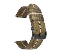 GGYTMQL Sangle de montre en nylon STRAPE NYLON STRIE DIAGLE 18 20 22 22 mm Sangle de libération de débit rapide/riz vert boucle en argent / 18 mm