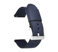 GGYTMQL Sangle de montre en nylon STRAPE NYLON STRIE DIAGLE 18 20 22 22 mm Sangle de libération de débit rapide/riz vert boucle en argent / 18 mm