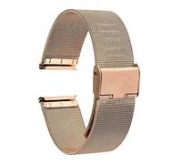 GGYTMQL Sangle de montre Universal Watch Band 16 mm 18 mm 20 mm 22 mm 24 mm Mesh Band en acier inoxydable Bracelet Bracelet Black Rose Gold Silver