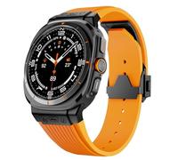 GGYTMQL Sangle de Silicone à extrémité Courbe en métal de Luxe pour Watch 7 Ultra 47mm Sport Band pour Galaxy 7 Ultra 47mm No Gaps Bracelet