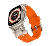 GGYTMQL Sangle en Caoutchouc Souple pour Ultra 2 1 Bande 49 mm 45 mm 44 mm 42 mm S10 46 mm Bracelet en Caoutchouc de Luxe pour la série Iwatch 9 8 7 6 SE 5