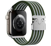 GGYTMQL Sangle en Nylon Haute densité pour Ultra Band 49mm 10 9 8 7 46mm 45 41 44 40mm 42 mm Bracelet élastique tressé pour la série Iwatch 6 SE 5 4 WatchBands
