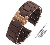 GGYTMQL Silicone Rubber Watch Bandle pour AR5890 AR5889 AR5858 AR5920 AR5868 AR8023 MAN 23 mm Femme 20 mm en acier en caoutchouc Bracelet de bande de montre en caoutchouc