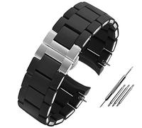 GGYTMQL Silicone Rubber Watch Bandle pour AR5890 AR5889 AR5858 AR5920 AR5868 AR8023 MAN 23 mm Femme 20 mm en acier en caoutchouc Bracelet de bande de montre en caoutchouc