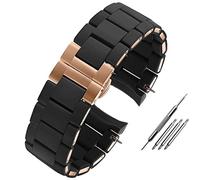 GGYTMQL Silicone Rubber Watch Bandle pour AR5890 AR5889 AR5858 AR5920 AR5868 AR8023 MAN 23 mm Femme 20 mm en acier en caoutchouc Bracelet de bande de montre en caoutchouc
