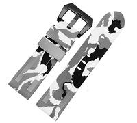 GGYTMQL Silicone Watch Band pour PAM111 386 441 STRACTS DE POURCHEUR DE SÉRIE 20 mm 22 mm 24 mm 26 mm Bracelet de camouflage sportif imperméable