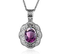 GGYTMQL Silver 925 Pendant Peridot Peridot Déclaration Collier Choker Bijoux pour femmes