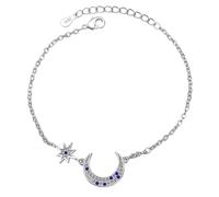 GGYTMQL Sliver Crescent Moon Star Bracelets à chaîne réglable pour les femmes Accessoire de brassard cadeau