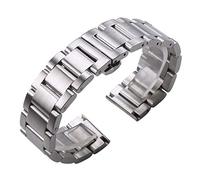 GGYTMQL Solide 316L Bandouges de montre en acier inoxydable Silver 18 mm 20 mm 21 mm 22 mm 23,0 mm 24 mm Band de montre de montre bracelets montres en acier