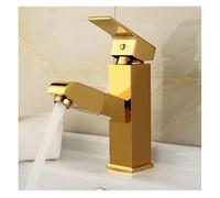 GGYTMQL Sortez de la salle de bain mélangeur de robineur en or robinet de salle de bain chromé chrome retirer le robinet de lavabo en laiton torneira banheiro (couleur: rosso)