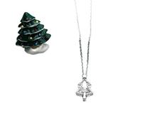 GGYTMQL Sparkling 100% S925 PENDANT Colliers d'arbres de Noël pour les bijoux des femmes