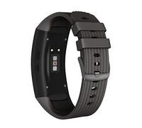 GGYTMQL STACTES SMART WORD POUR GEAR FIT 2 STRAP SILICONE Fitness Watch Band Gear Fit2 Pro SM-R360 Bracelet de montre Bracelet (Couleur: Black rouge)