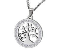 GGYTMQL Star of David Collier for Women Men, 925 Sterling Silver, Zircon Star of David Collier, Hexagram Round Pendant Creux, Collier d'étoile juif pour Femmes, Star of David Collier for Women