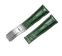 GGYTMQL STRAPE DE CUIR VOLINE POUR L'EAU GHOST GHOST DAYTONA Yacht LogType Bracelet en cuir vert 20 mm Bandle de montre à boucle