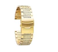 GGYTMQL STRAPE MONTRE MÉTAL SOLD STRAP MENS MENS COMPATIBLE AVEC 22 mm 20 mm 18 mm 24 mm Sangle de remplacement en acier inoxydable / 22 mm/bleu